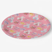 Paaspatroon Vanilla Ice Paper-Borden Papieren Bordje (Gekanteld)