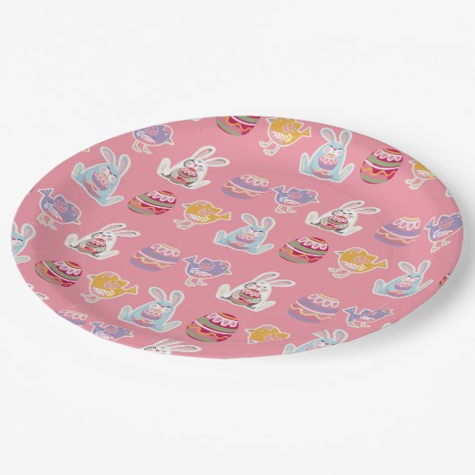 Paaspatroon Vanilla Ice Paper-Borden Papieren Bordje (Gekanteld)