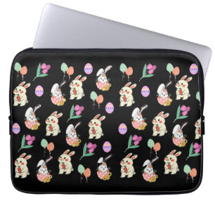 PaasPatroonkonijn en eieren Laptop Sleeve