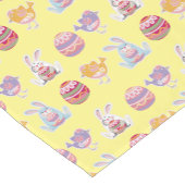 Paaspatroonpasteel gele tabeluitvoerder korte tafelloper (Hoek)