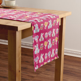 PaasPatroonpatroon Roos Red Table Runner Korte Tafelloper