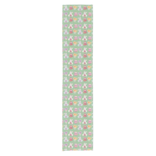 PaasPattern Laurel Green Table Runner Korte Tafelloper (Voorkant)