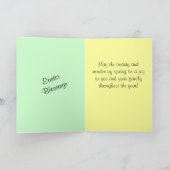 Paaspeper Gele kippen Gele Irises Feestdagen Kaart (Binnen)