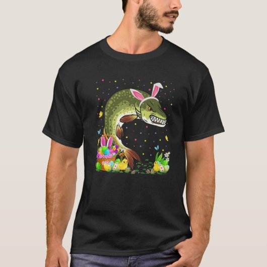 Paaspike Fish Bunny Egg Pike Easter Sun T-shirt (Voorkant)