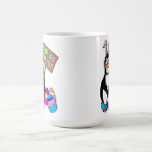 Paaspinguïn met gekleurde eieren koffiemok (Center)