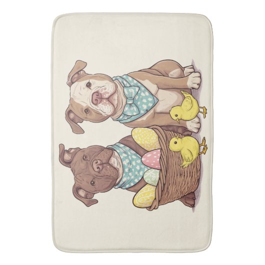 Paaspit Bull Dogs Badmat (Voorkant Verticaal)