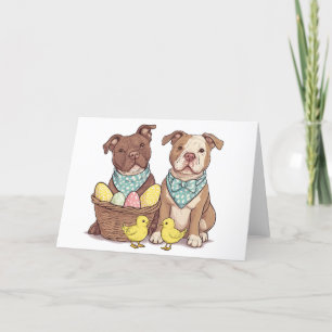 Paaspit Bull Dogs Feestdagen Kaart