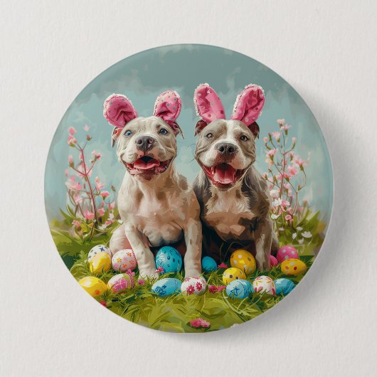 Paaspit Bull Dogs Ronde Button 7,6 Cm (Voorkant)