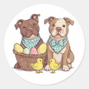 Paaspit Bull Dogs Ronde Sticker