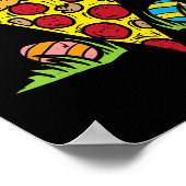 Paaspizza Slice Bunny Oars Leuke Snack Food Lover Poster (Hoek)