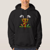 Paaspizza Slice Bunny Oars Snack Food Lover Foo Hoodie (Voorkant)