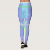 Paasplank Blauw Geel Roze Lavendellegging Leggings (Achterkant)