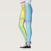 Paasplank Blauw Geel Roze Lavendellegging Leggings (Links)