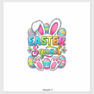 Paasploeg Familie Matching Koppel Paasmannen Vrouw Sticker