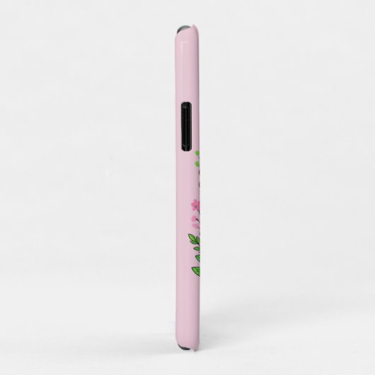 Paaspoedel met bloemen Case-Mate iPhone case (Achterkant/rechts)