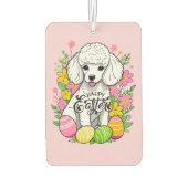 Paaspoedel met bloemen luchtverfrisser (Achterkant)