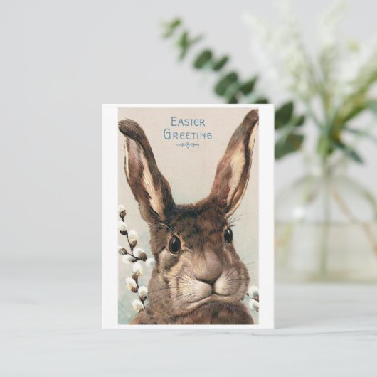 paaspoot Bunny Briefkaart (Staand voorkant)