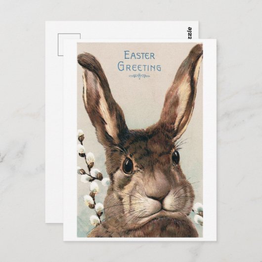  paaspoot Bunny Briefkaart (Voorkant / Achterkant)