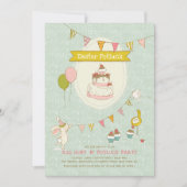 Paaspoot Potluck Egg Hunt Party Kaart (Voorkant)