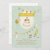 Paaspoot Potluck Egg Hunt Party Kaart (Voorkant / Achterkant)