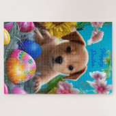 Paaspootbloemen en eierendag legpuzzel (Horizontaal)