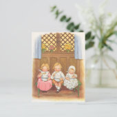  paasportret voor warme kinderen briefkaart (Staand voorkant)