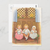  paasportret voor warme kinderen briefkaart (Voorkant / Achterkant)