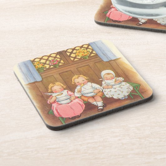  paasportret voor warme kinderen drankjes onderzetter (Linkerzijde)