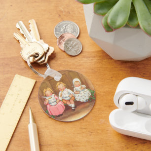 paasportret voor warme kinderen sleutelhanger