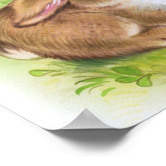 paasposter met kerk poster (Hoek)