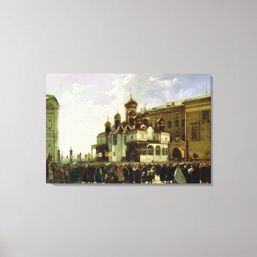 Paasprocessie bij Maria Annunciation Canvas Afdruk (Voorkant)