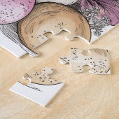 Paaspug waterverf bloemig legpuzzel (Zijkant)