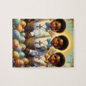 Paaspuzzel Drie Afro-Amerikaanse jongens Legpuzzel (Horizontaal)