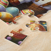 Paaspuzzel Drie Afro-Amerikaanse jongens Legpuzzel (Zijkant)