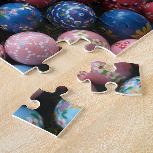 Paaspuzzle met handmatige verf legpuzzel (Zijkant)
