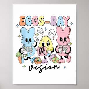 Paasradiologie Bunny Eieren-ray Visie Xray Tech R Poster