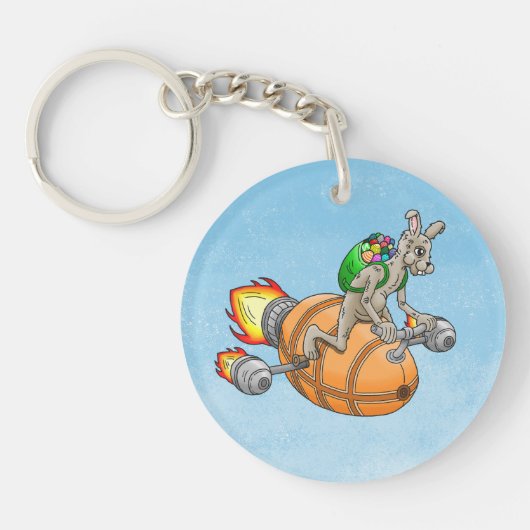 Paasraketkonijn Sleutelhanger (Voorkant)