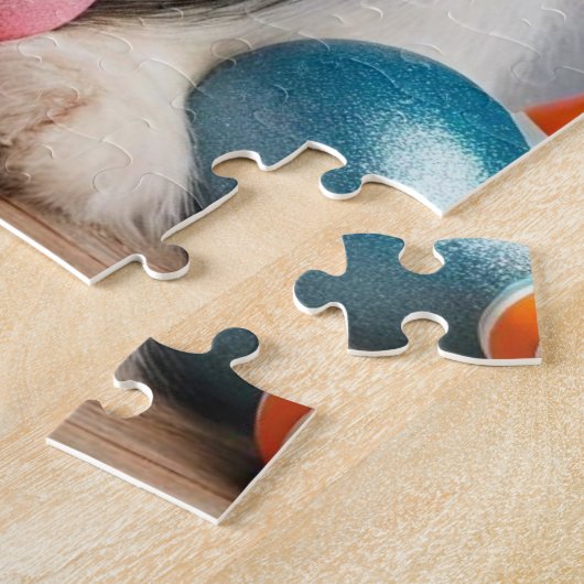 Paasrand Collie Hond met Vakantie Eieren Puzzel Legpuzzel (Zijkant)