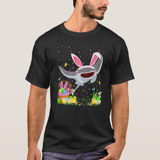 PaasRay Bunny Egg Hunting Ray Easter Sunda T-shirt (Voorkant)