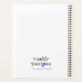 Paasrecepten Kleurrijke grillige retro typografie Planner (Achterkant)