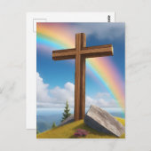 Paasregenboog, AI-gegenereerd, Briefkaart (Voorkant / Achterkant)