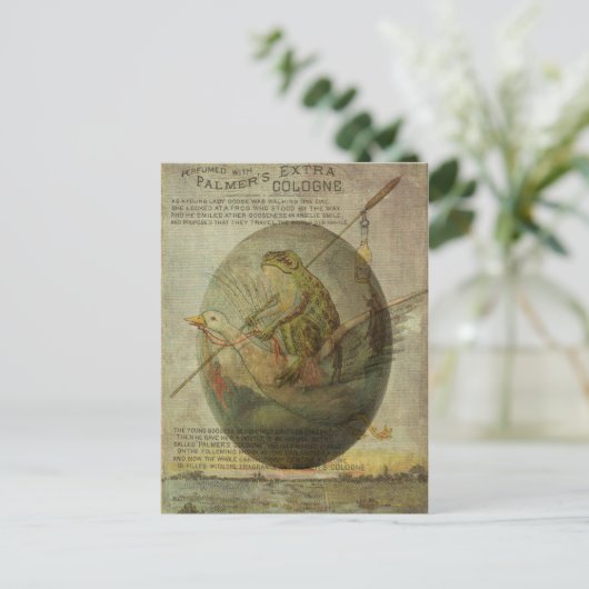 Paasreis van Goose en Frog Feestdagenkaart (Staand voorkant)