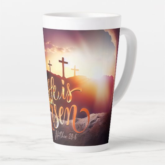 Paasreligie die hij is ontstaan latte mok (Rechterhoek)