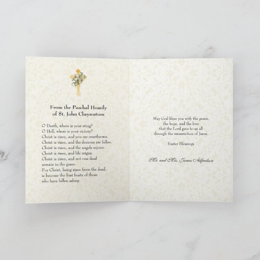 Paasreligie Reurrectie Jesus Prayer Feestdagen Kaart (Binnen)