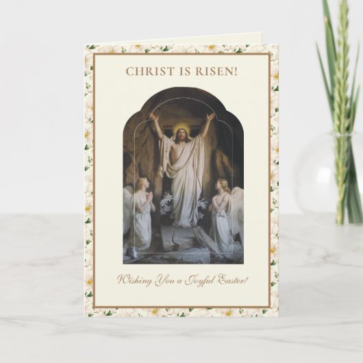Paasreligie Reurrectie Jezus Christelijk Feestdagen Kaart (Voorkant)