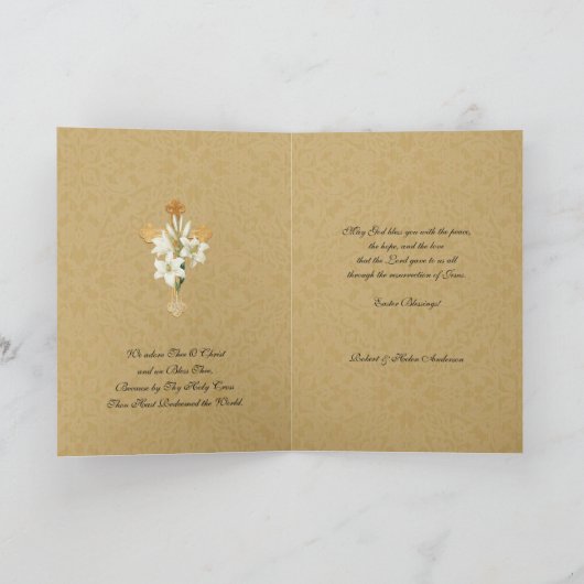 Paasreligie Reurrectie Jezus Christelijk Feestdagen Kaart (Binnen)