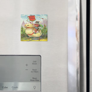  paasrooster die een reuzenBaby uitdeelt, ZSSG Magneet