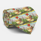  paasrooster die een reuzenBaby uitdeelt, ZSSG Stropdas (Opgerold)