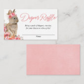 Paasroze baby shower diaplerkaarten informatiekaartje (Voorkant / Achterkant)