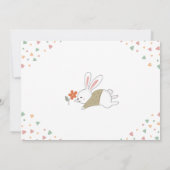 Paasroze eerst bunny Birthday foto Kaart (Achterkant)